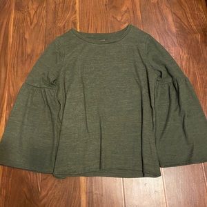 Peplum long sleeve shirt